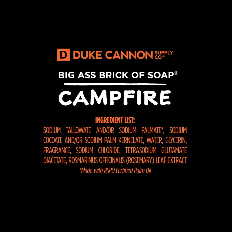 Duke Cannon Supply Co. Big Brick of Soap - Campfire, Smoky Hickory Scent, American-Made, Large Size, 10 oz. (3 Pack) - Image 4